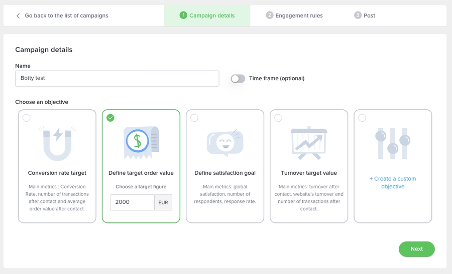 Create a bot campaign